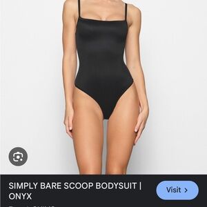 SKIMS black bare scoop bodysuit